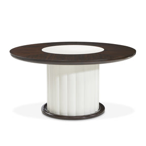 Paris Chic Espresso 60" Round Dining Table - Ornate Home
