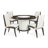 Paris Chic Espresso 60" Round Dining Table - Ornate Home