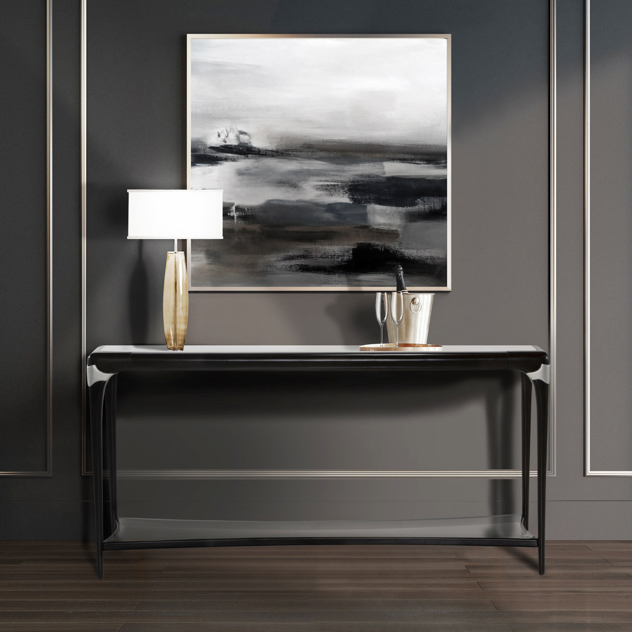 Paris Chic Espresso Console Table - Ornate Home