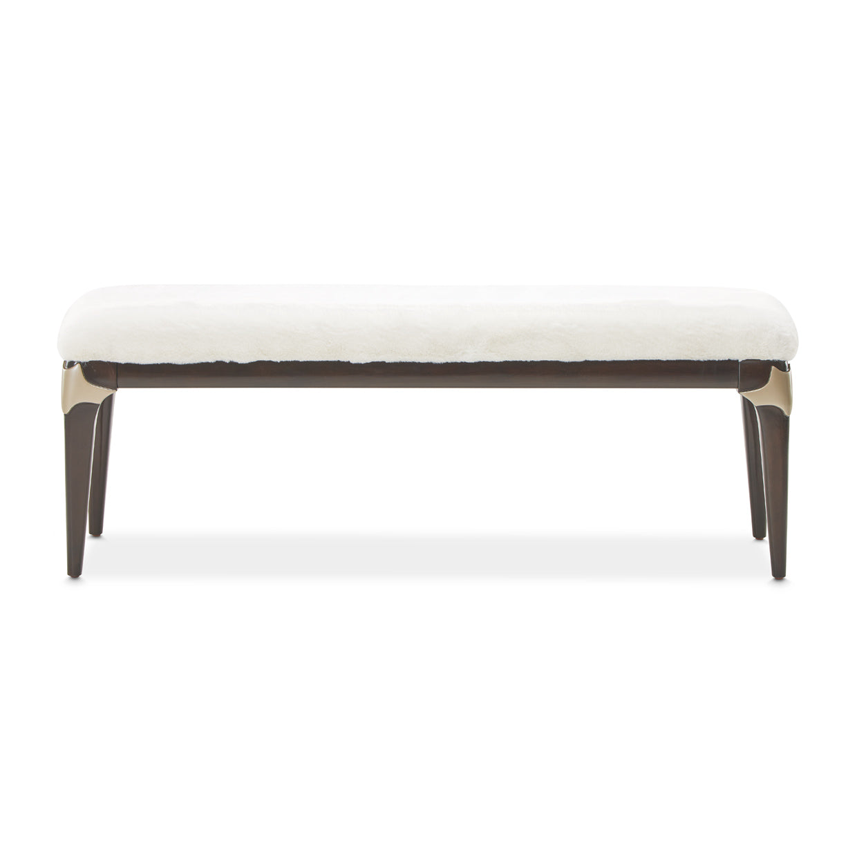 Paris Chic Espresso/Cream Bed Bench - Ornate Home