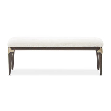 Paris Chic Espresso/Cream Bed Bench - Ornate Home