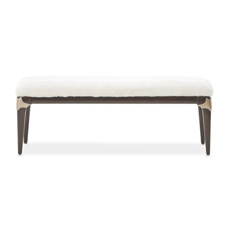 Paris Chic Espresso/Cream Bed Bench - Ornate Home