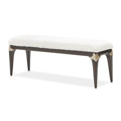 Paris Chic Espresso/Cream Bed Bench - Ornate Home