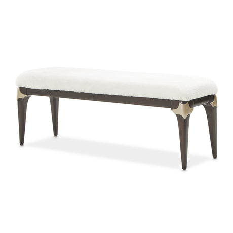 Paris Chic Espresso/Cream Bed Bench - Ornate Home