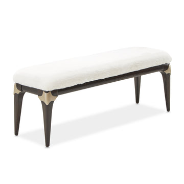 Paris Chic Espresso/Cream Bed Bench - Ornate Home