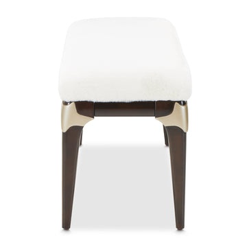 Paris Chic Espresso/Cream Bed Bench - Ornate Home