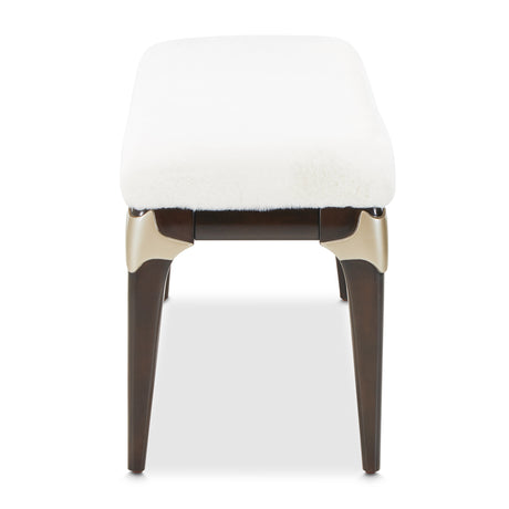 Paris Chic Espresso/Cream Bed Bench - Ornate Home