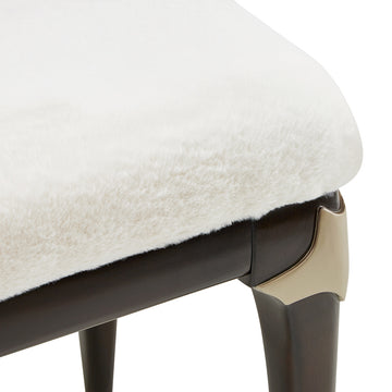 Paris Chic Espresso/Cream Bed Bench - Ornate Home
