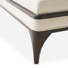Paris Chic Espresso/Cremini Armless Chaise - Ornate Home