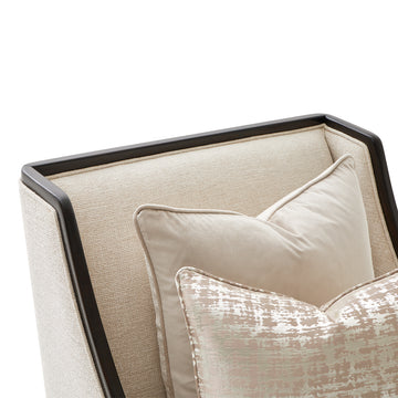 Paris Chic Espresso/Cremini Armless Chaise - Ornate Home