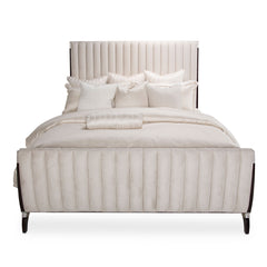 Paris Chic Espresso/Doeskin Cal. King Sleigh Bed - Ornate Home