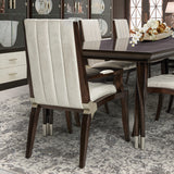 Paris Chic Espresso/Doeskin Dining Arm Chair - Ornate Home