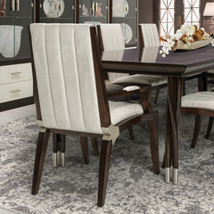 Paris Chic Espresso/Doeskin Dining Arm Chair - Ornate Home