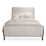 Paris Chic Espresso/Doeskin Eastern King Sleigh Bed - Ornate Home