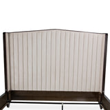 Paris Chic Espresso/Ivory Channel Tufted Panel Bed - Ornate Home