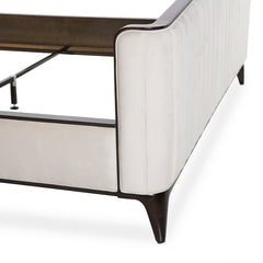 Paris Chic Espresso/Ivory Channel Tufted Panel Bed - Ornate Home