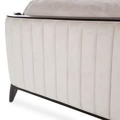 Paris Chic Espresso/Ivory Channel Tufted Panel Bed - Ornate Home