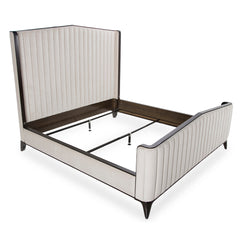 Paris Chic Espresso/Ivory Channel Tufted Panel Bed - Ornate Home