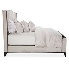 Paris Chic Espresso/Ivory Channel Tufted Panel Bed - Ornate Home