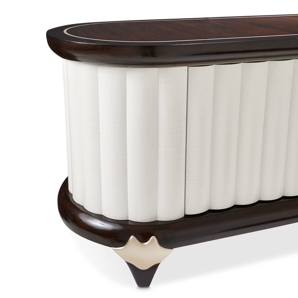 Paris Chic Espresso Media Cabinet - Ornate Home