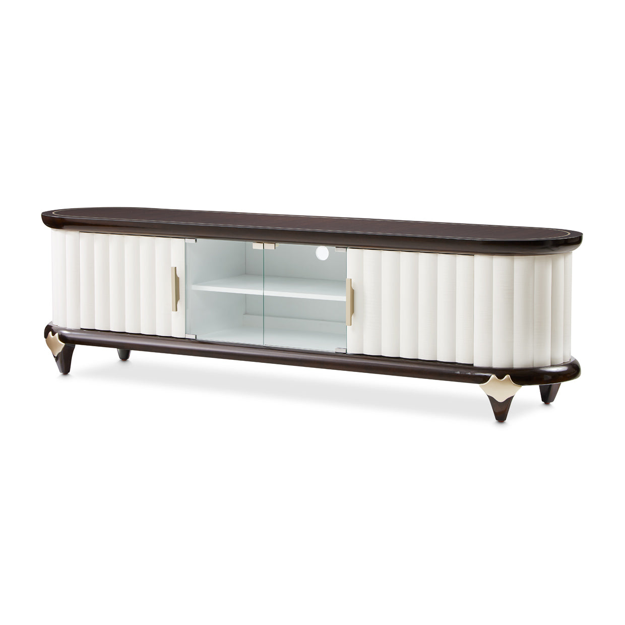 Paris Chic Espresso Media Cabinet - Ornate Home