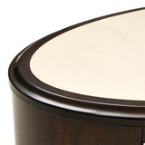 Paris Chic Espresso Oval Cocktail Table - Ornate Home