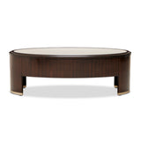 Paris Chic Espresso Oval Cocktail Table - Ornate Home
