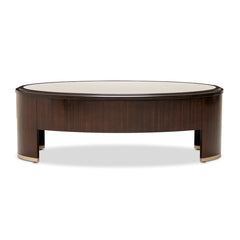 Paris Chic Espresso Oval Cocktail Table - Ornate Home