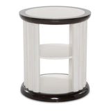 Paris Chic Espresso Round End Table - Ornate Home