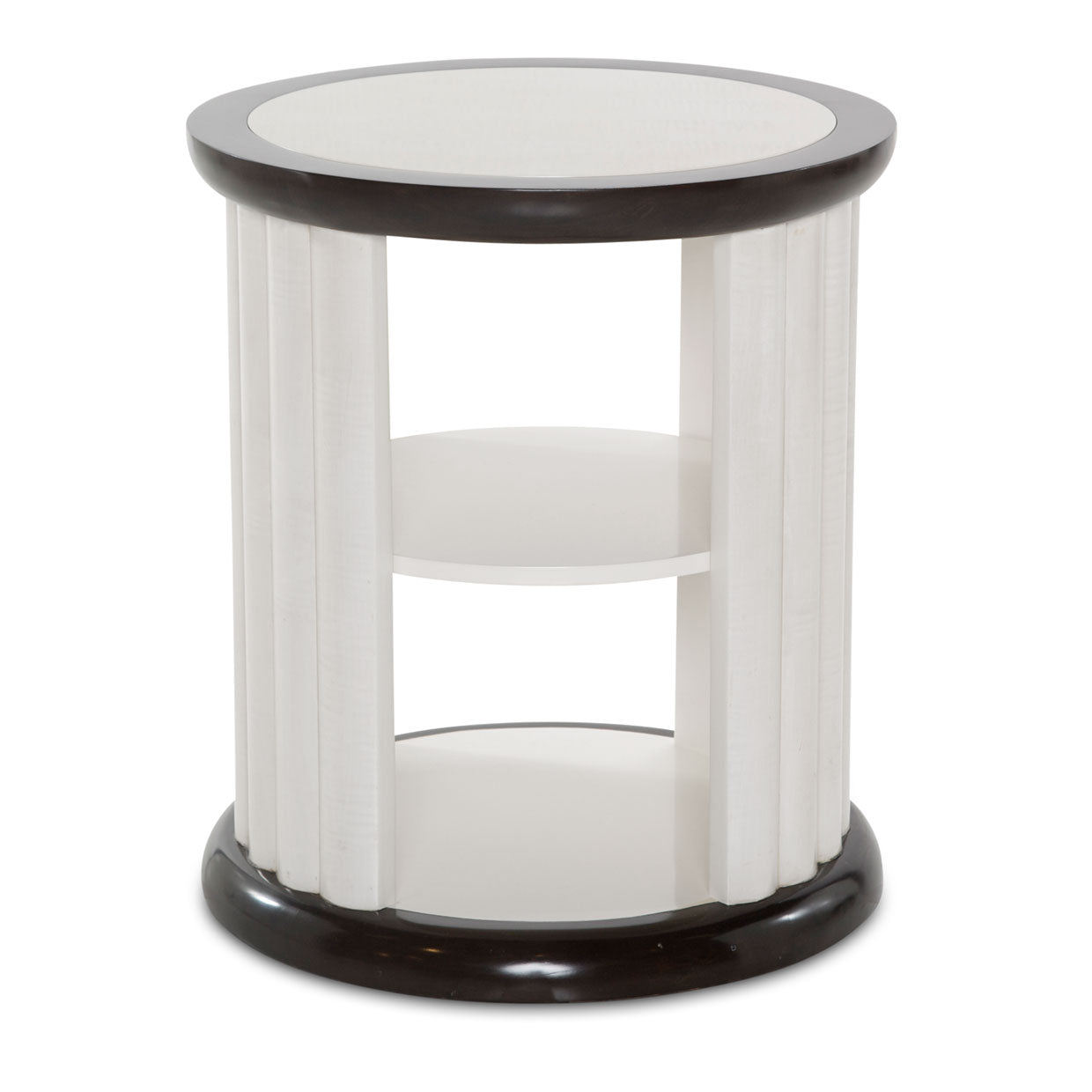 Paris Chic Espresso Round End Table - Ornate Home