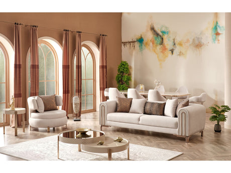 Paris Cream Living Room Set - Ornate Home