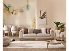 Paris Cream Living Room Set - Ornate Home