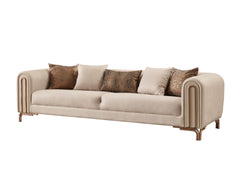 Paris Cream Stationary 4 Seat Sofa - Ornate Home