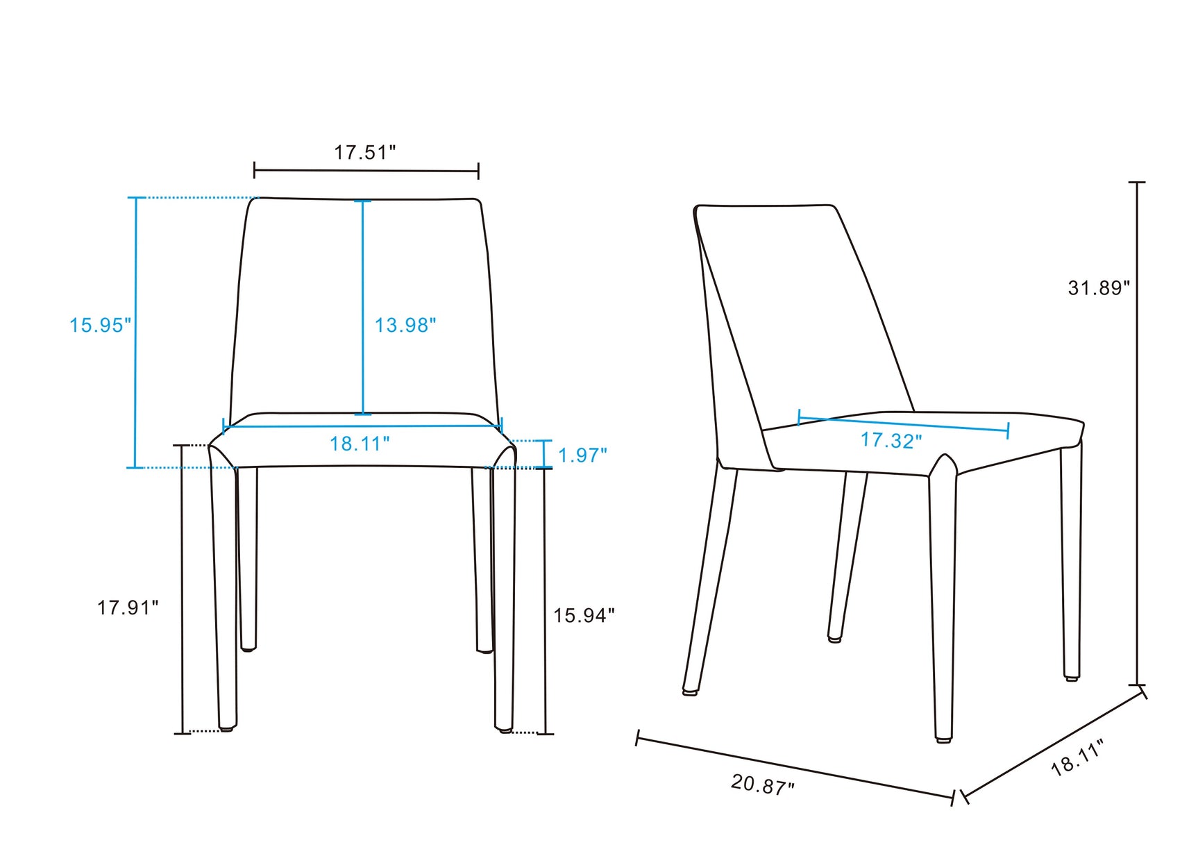 Paris Dining Chair in Clay (set of 2) - Ornate Home