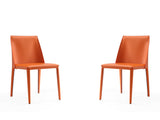 Paris Dining Chair in Coral (set of 2) - Ornate Home