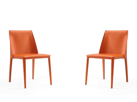 Paris Dining Chair in Coral (set of 2) - Ornate Home