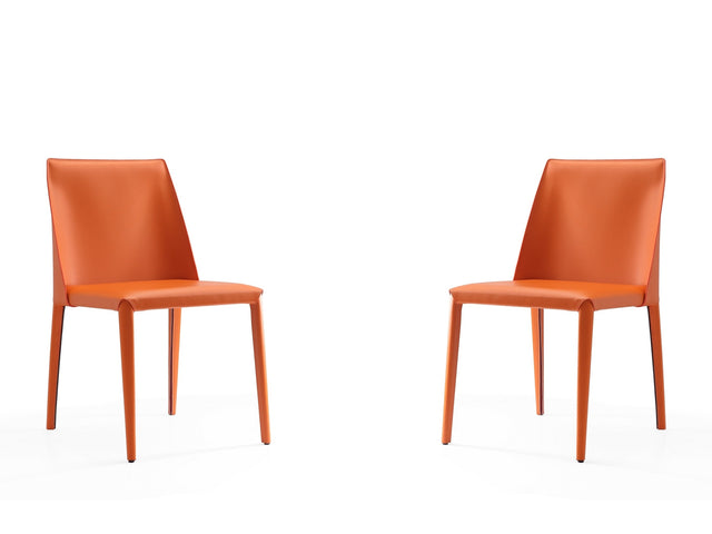 Paris Dining Chair in Coral (set of 2) - Ornate Home