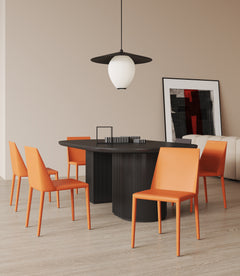 Paris Dining Chair in Coral (set of 2) - Ornate Home