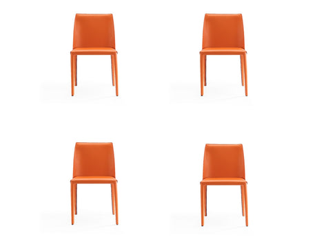 Paris Dining Chair in Coral (set of 4) - Ornate Home