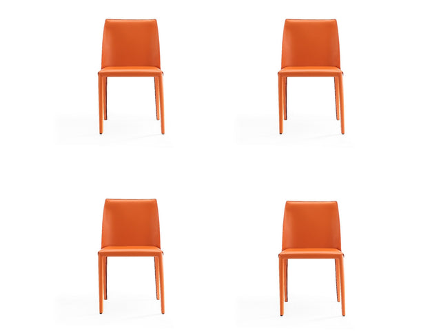 Paris Dining Chair in Coral (set of 4) - Ornate Home