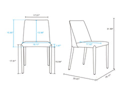 Paris Dining Chair in Grey (set of 4) - Ornate Home