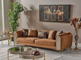 Paris Brown Stationary Sofa