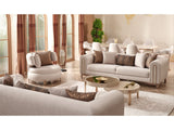 Paris Cream 3-pieces (Sofa & Loveseat & Chair) Living Room Set