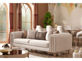 Paris Cream 3-pieces (Sofa & Loveseat & Chair) Living Room Set