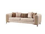 Paris Cream 3-pieces (Sofa & Loveseat & Chair) Living Room Set