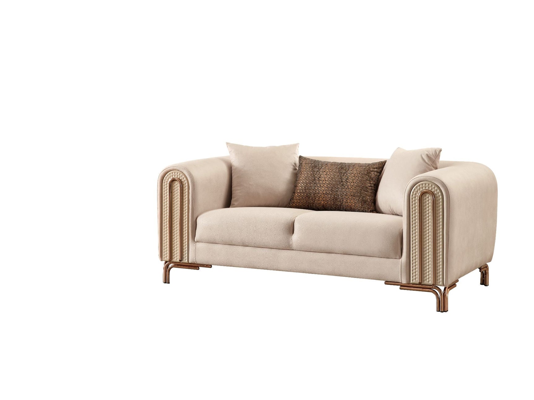 Paris Cream 3-pieces (Sofa & Loveseat & Chair) Living Room Set