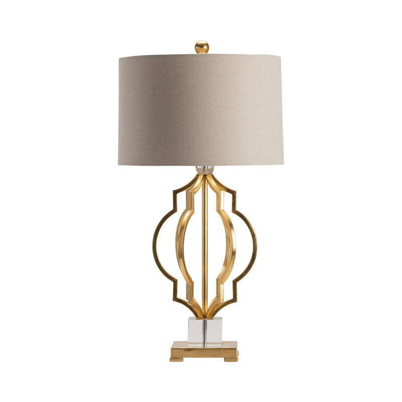 Parisian Gold/Brass Table Lamp - Ornate Home