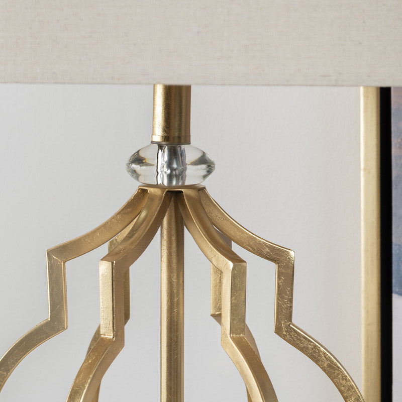 Parisian Gold/Brass Table Lamp - Ornate Home