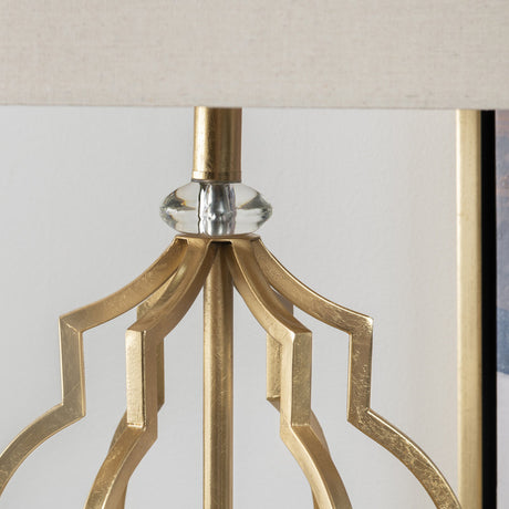 Parisian Gold/Brass Table Lamp - Ornate Home