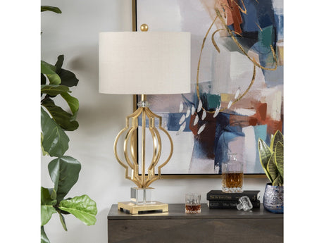 Parisian Gold/Brass Table Lamp - Ornate Home